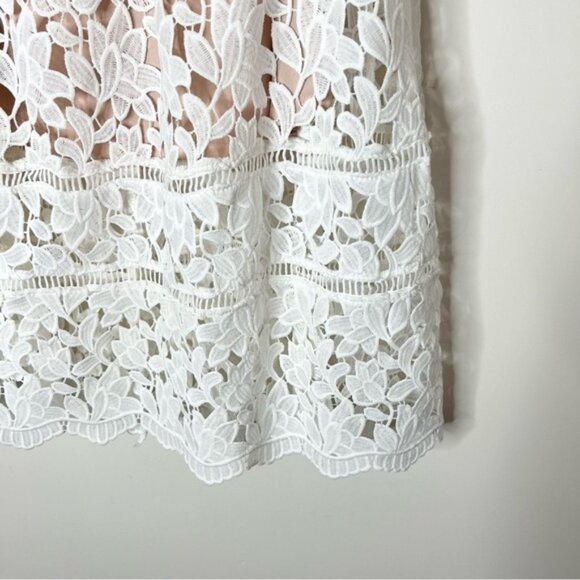 LULUS Pinnacle of Prestige Ivory Lace Midi Dress Strapless White Bridal Size XS - Picture 14 of 16